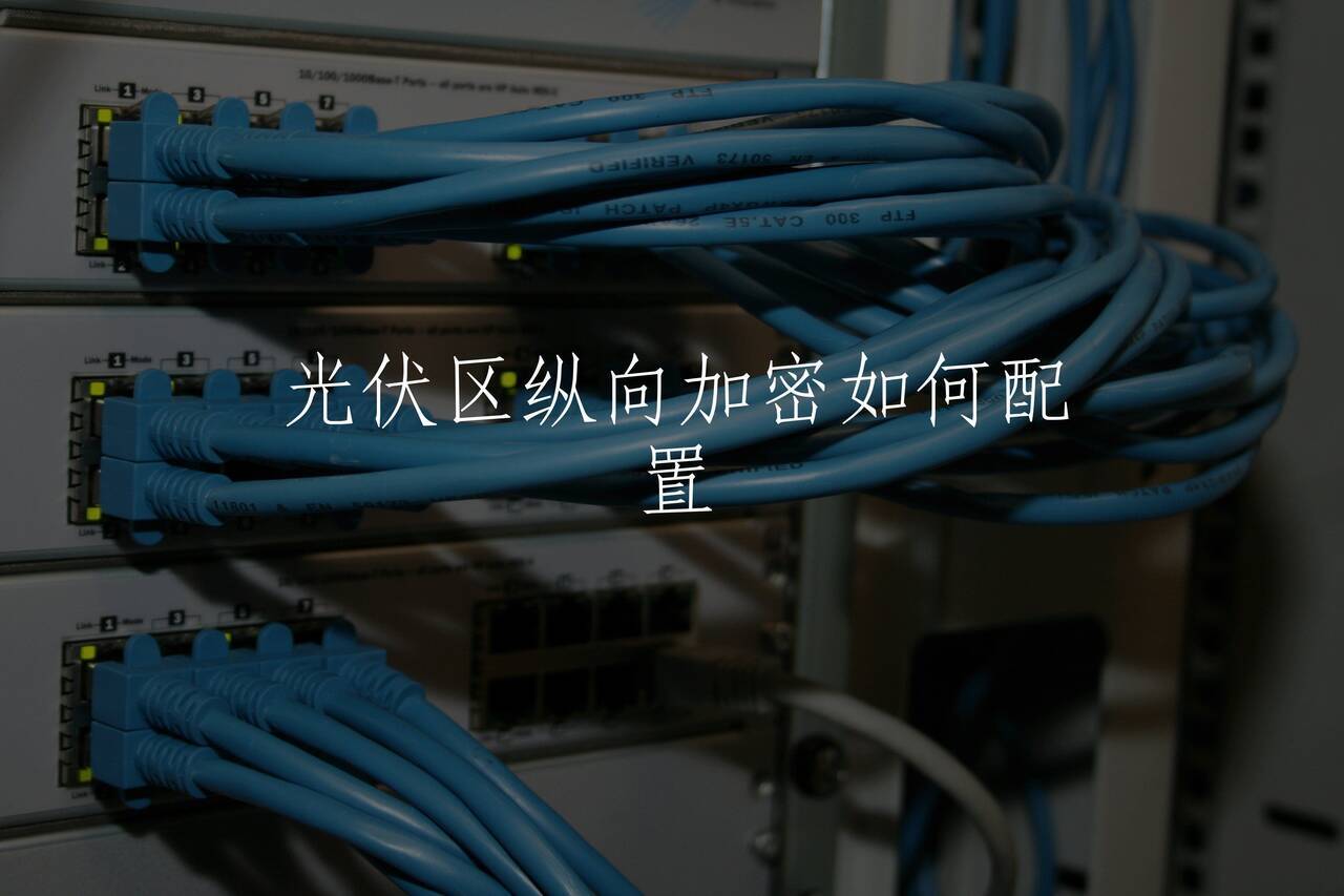 光伏区纵向加密如何配置 核心概念图