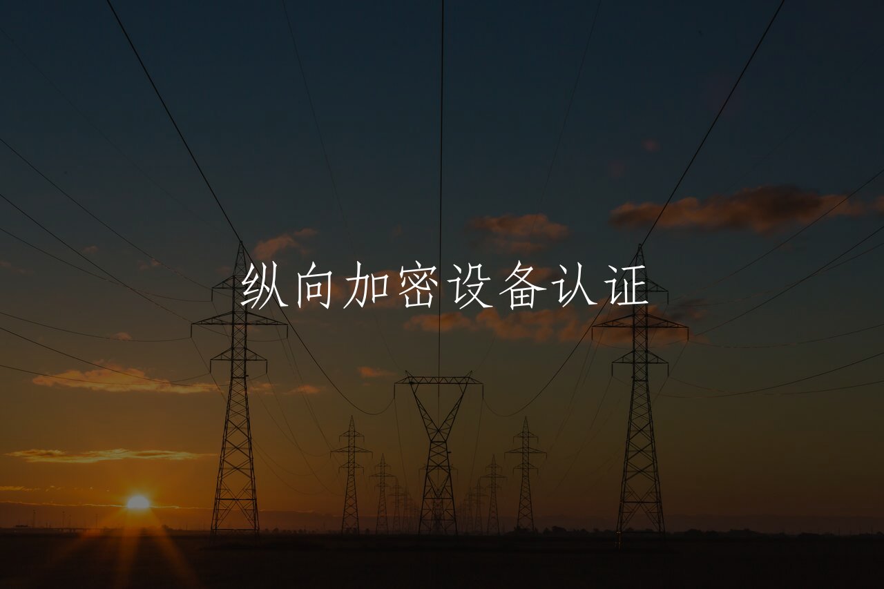 纵向加密设备认证 核心概念图