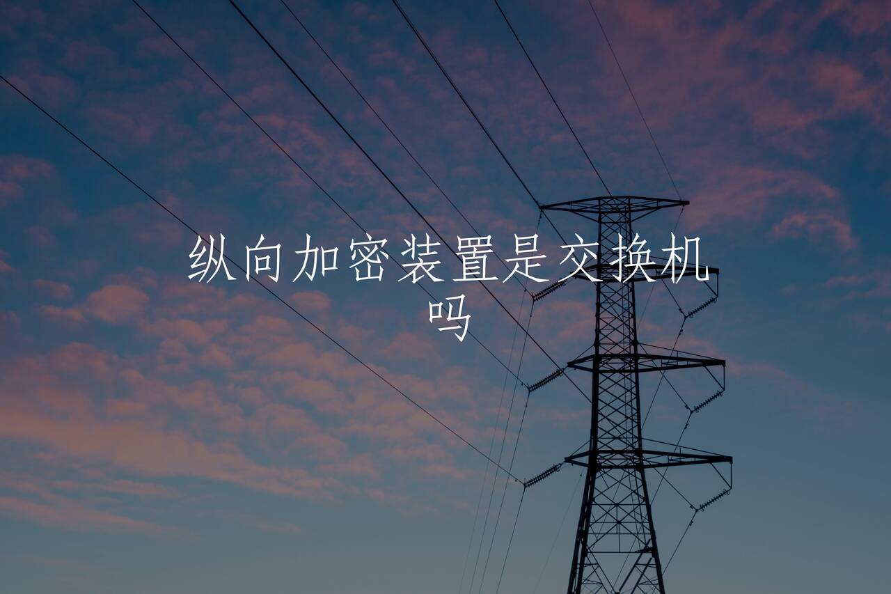 纵向加密装置是交换机吗 核心概念图